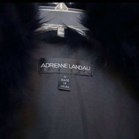 Fox Fur Vest Navy & Black ADRIENNE LANDAU - Picture 3 of 8